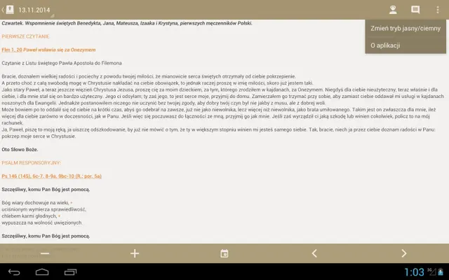 Pismo Święte android App screenshot 3